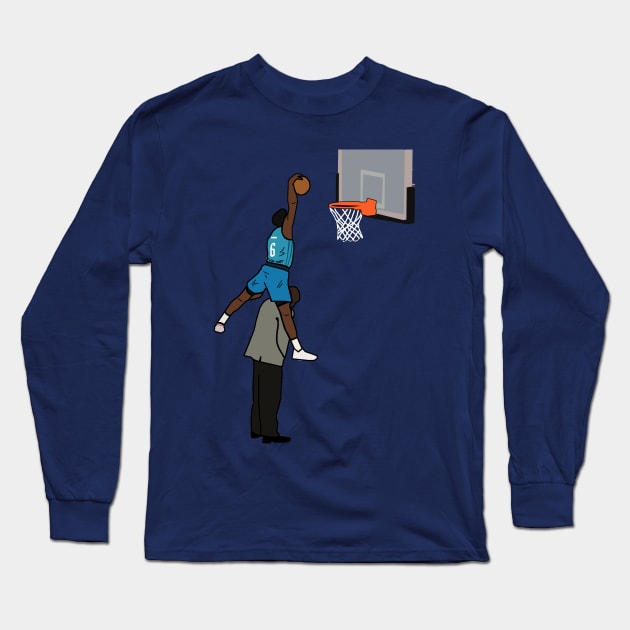 Hamidou Diallo NBA 2019 Slam Dunk Contest Jump over SHAQ - Oklahoma City Thunder Long Sleeve T-Shirt by xavierjfong
